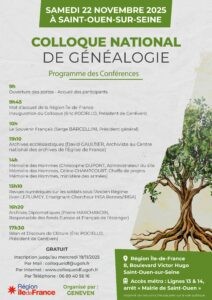 Colloque National de Généalogie