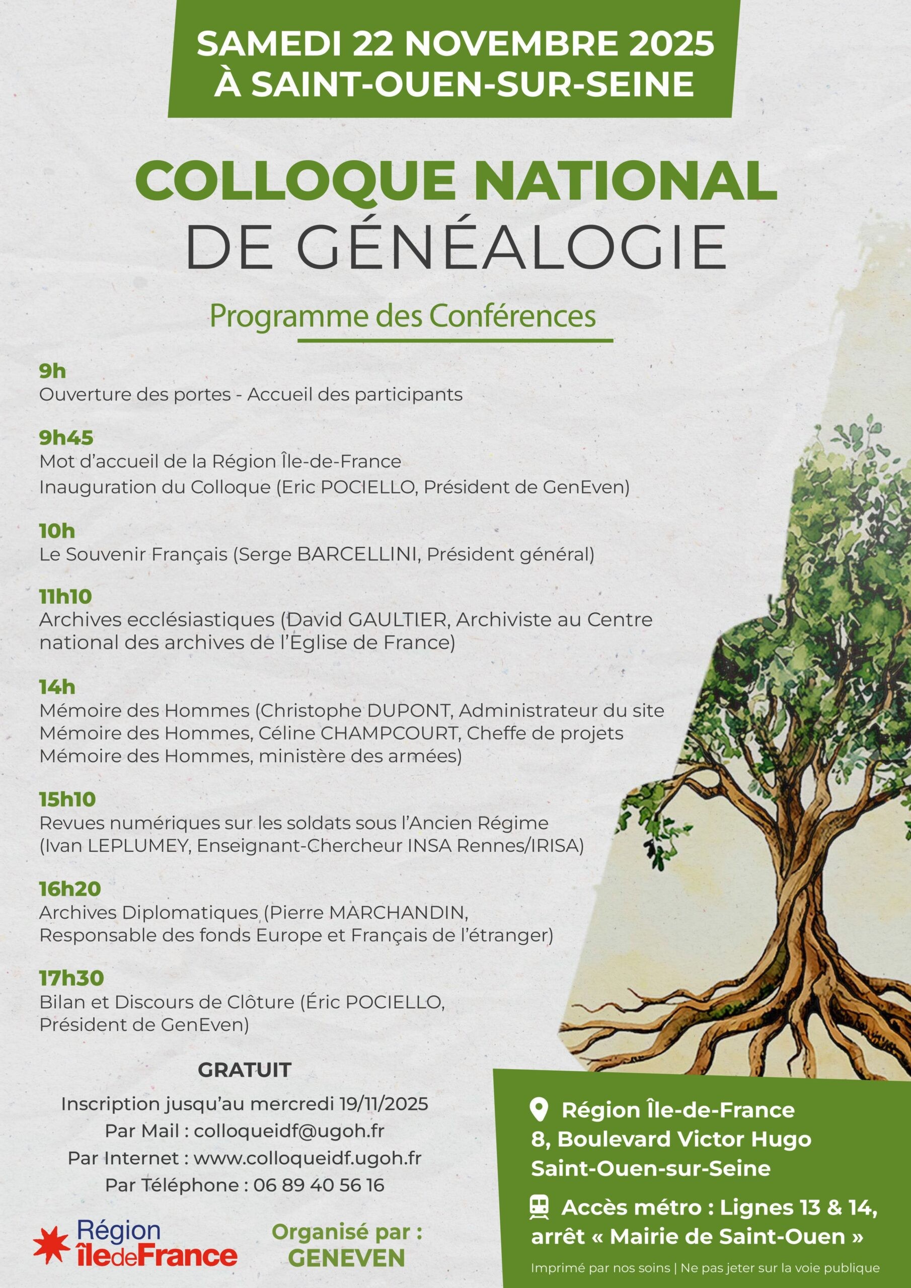 Colloque National de Généalogie